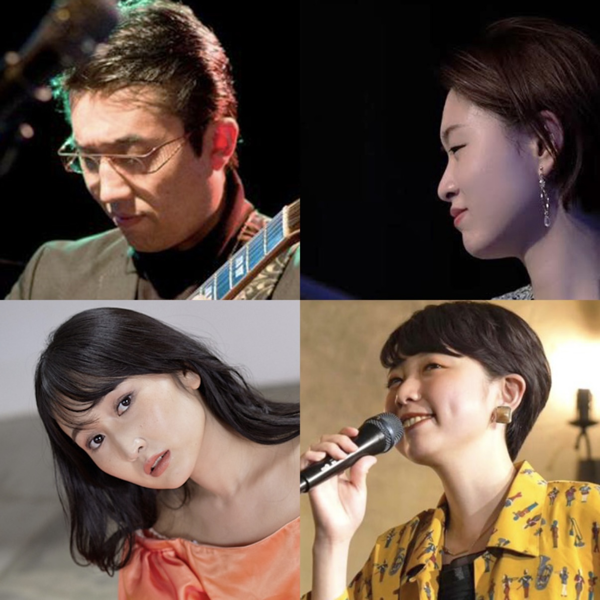 6.30(月)gt.田辺 充邦 vo.利光 玲奈 vo.佐藤 ひびき vo.矢崎 恵理
