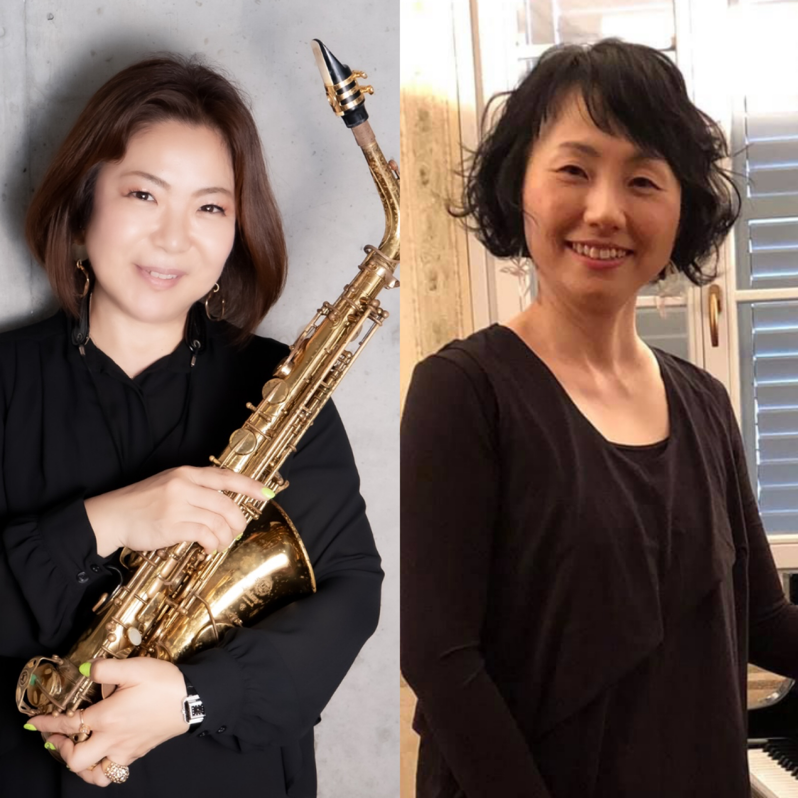 1.9(金)sax.堤 智恵子 p.佐久間 優子